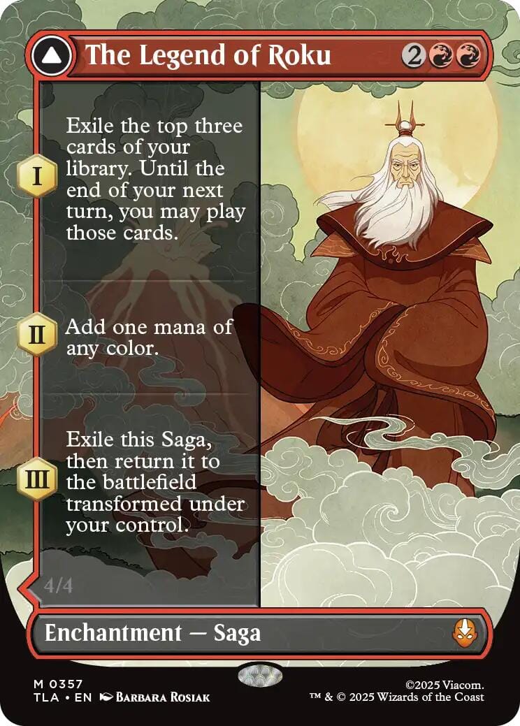 The Legend of Roku (Borderless) [Avatar: The Last Airbender] MTG Single Magic: The Gathering  | Multizone: Comics And Games