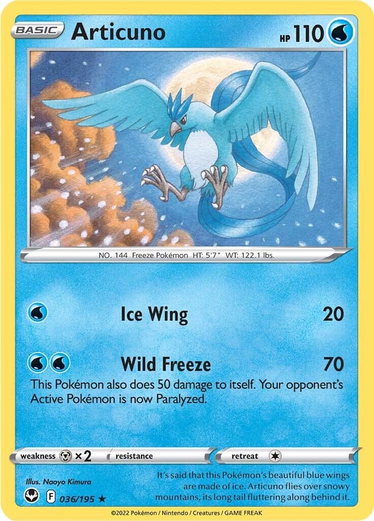 Articuno (036/195) [Sword & Shield: Silver Tempest] Pokemon Single Pokémon  | Multizone: Comics And Games