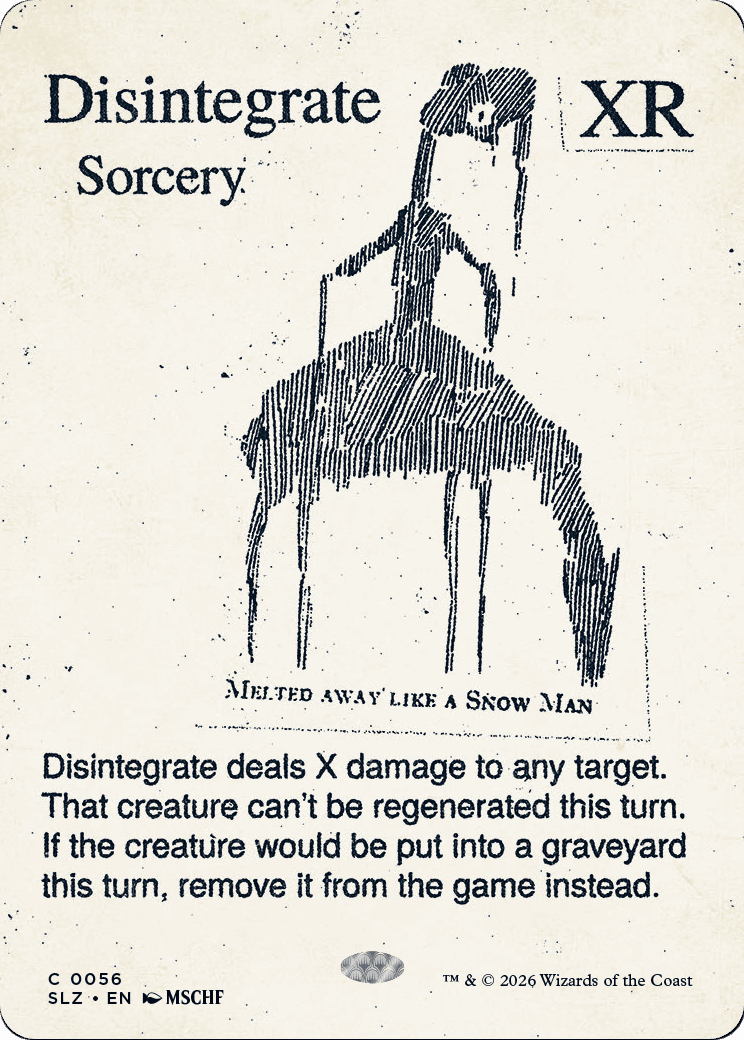 Disintegrate (0056) [Secret Lair x MSCHF: The Zeta Set] MTG Single Magic: The Gathering  | Multizone: Comics And Games