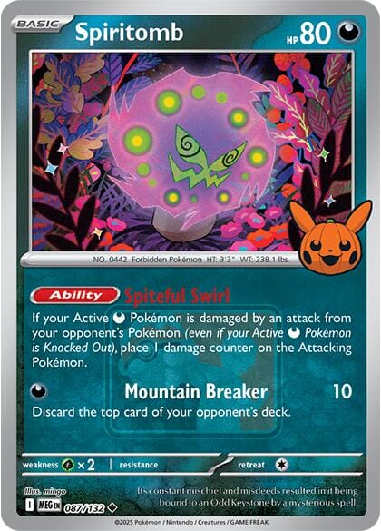 Spiritomb (087/132) (Pokeween 2025) [Miscellaneous Cards] Pokemon Single Pokémon  | Multizone: Comics And Games