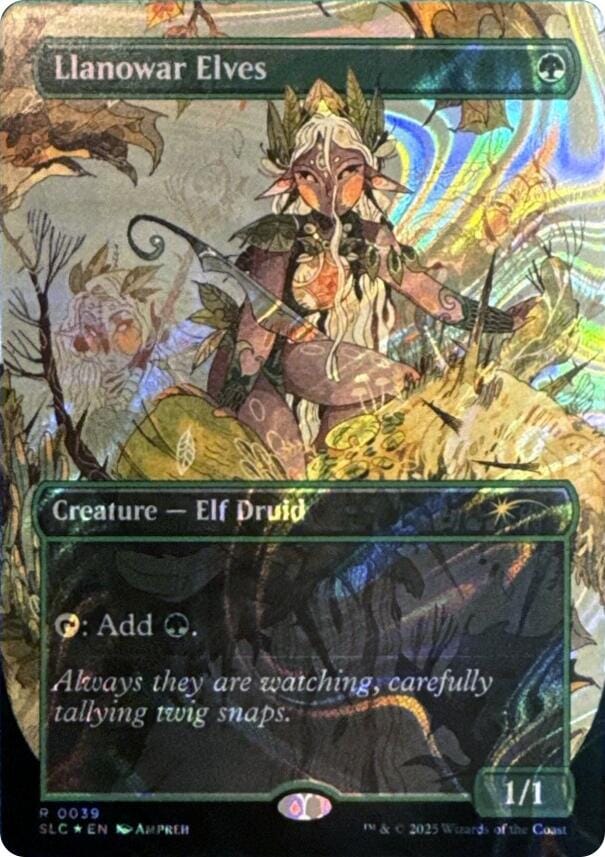 Llanowar Elves (Halo Foil) [Secret Lair Countdown Kit] MTG Single Magic: The Gathering  | Multizone: Comics And Games