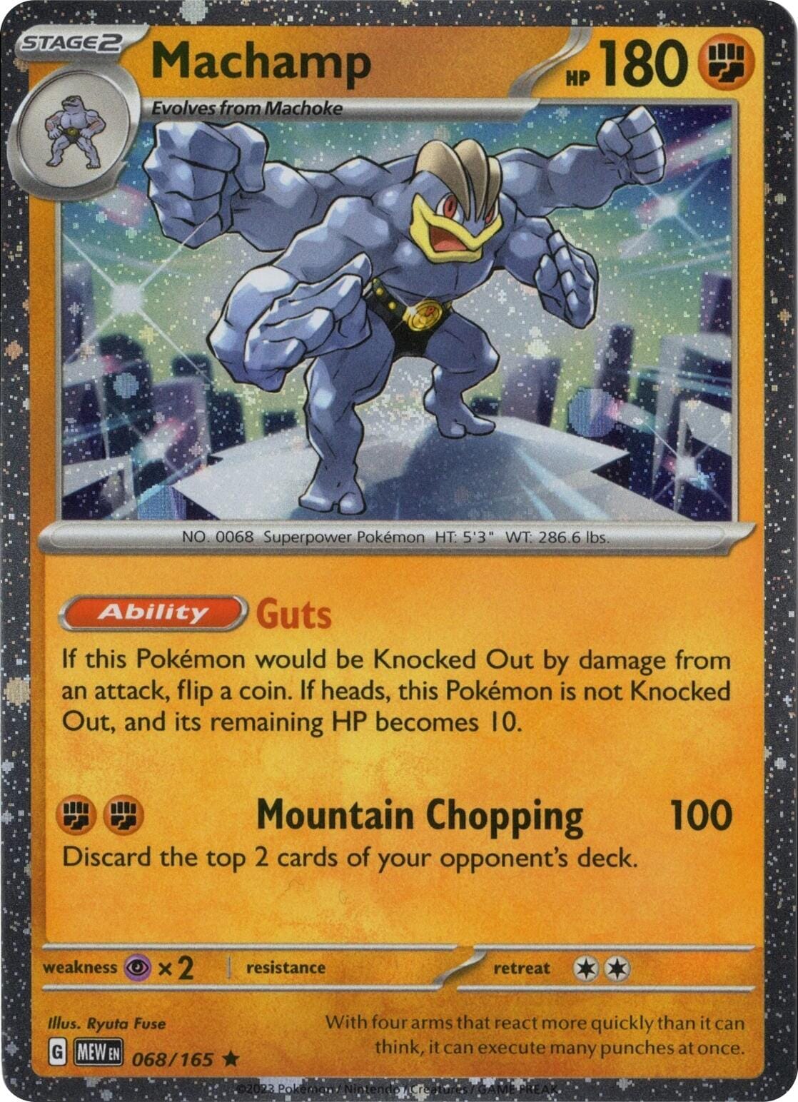 Machamp 068/165 (Cosmos Holo) [Miscellaneous Cards] Pokemon Single Pokémon  | Multizone: Comics And Games
