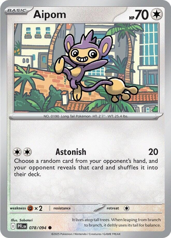 Aipom (078/094) [Mega Evolution: Phantasmal Flames] Pokemon Single Pokémon  | Multizone: Comics And Games