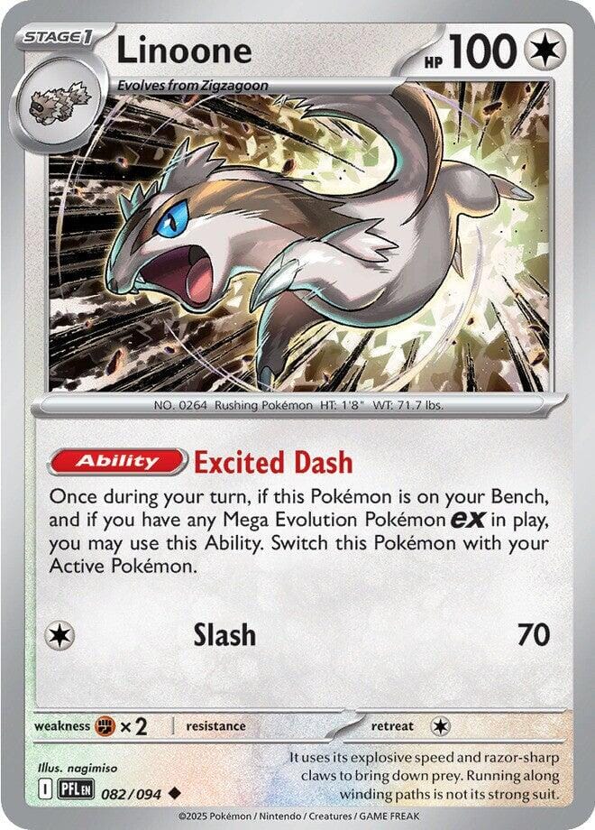 Linoone (082/094) [Mega Evolution: Phantasmal Flames] Pokemon Single Pokémon  | Multizone: Comics And Games