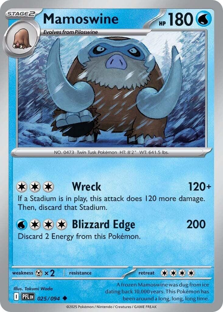 Mamoswine (025/094) [Mega Evolution: Phantasmal Flames] Pokemon Single Pokémon  | Multizone: Comics And Games