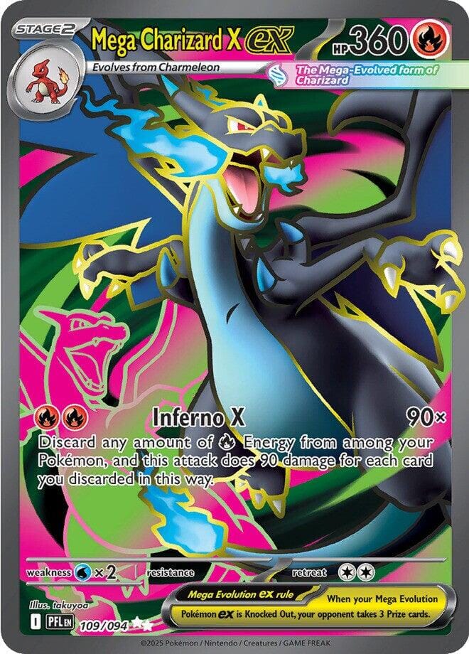 Mega Charizard X ex (109/094) [Mega Evolution: Phantasmal Flames] Pokemon Single Pokémon  | Multizone: Comics And Games
