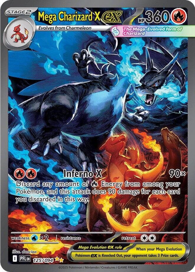 Mega Charizard X ex (125/094) [Mega Evolution: Phantasmal Flames] Pokemon Single Pokémon  | Multizone: Comics And Games