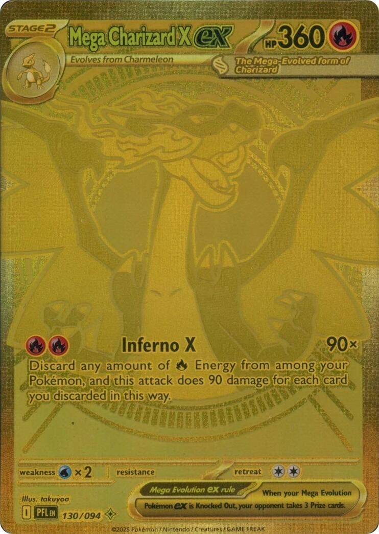 Mega Charizard X ex (130/094) [Mega Evolution: Phantasmal Flames] Pokemon Single Pokémon  | Multizone: Comics And Games
