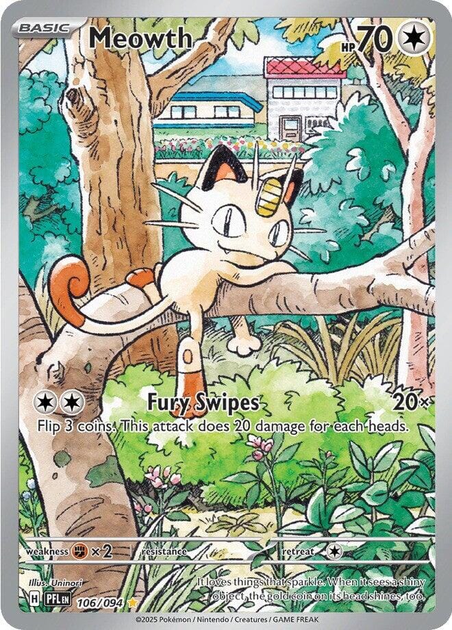 Meowth (106/094) [Mega Evolution: Phantasmal Flames] Pokemon Single Pokémon  | Multizone: Comics And Games