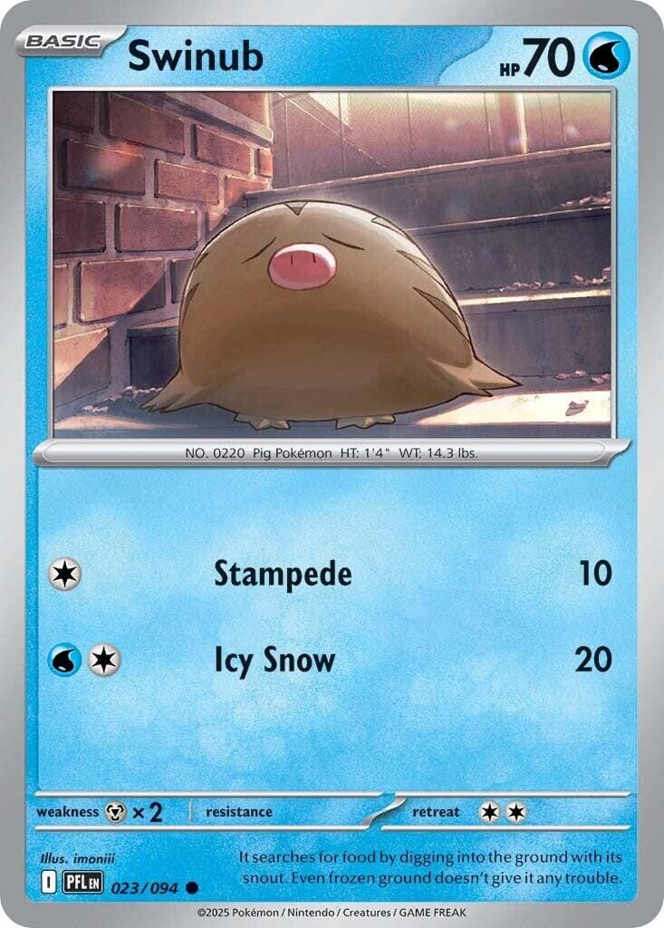 Swinub (023/094) [Mega Evolution: Phantasmal Flames] Pokemon Single Pokémon  | Multizone: Comics And Games