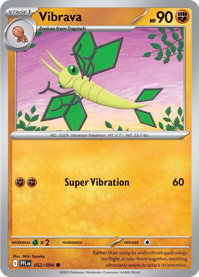 Vibrava (052/094) [Mega Evolution: Phantasmal Flames] Pokemon Single Pokémon  | Multizone: Comics And Games