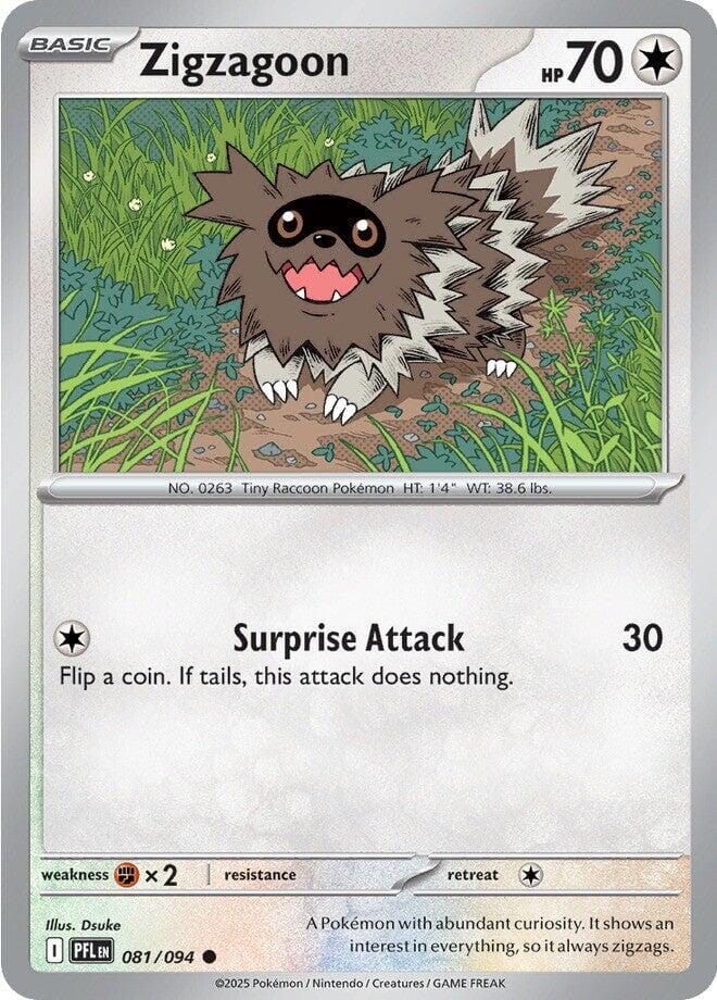 Zigzagoon (081/094) [Mega Evolution: Phantasmal Flames] Pokemon Single Pokémon  | Multizone: Comics And Games