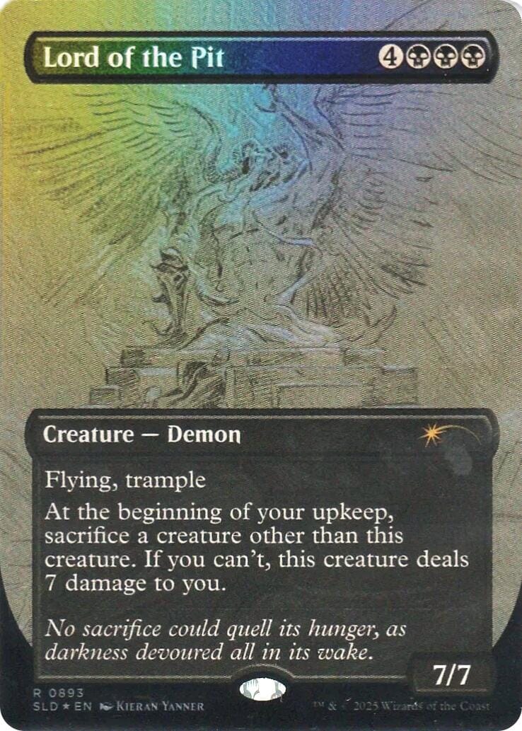 Lord of the Pit (Sketch Showcase) (Rainbow Foil) [Secret Lair Drop Series] MTG Single Magic: The Gathering  | Multizone: Comics And Games