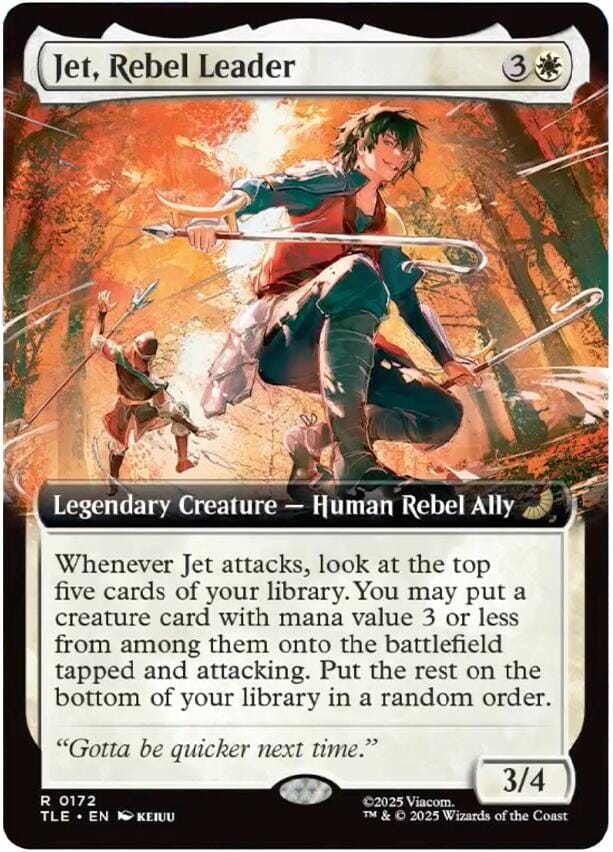 Jet, Rebel Leader (Extended Art) [Avatar: The Last Airbender: Eternal-Legal] MTG Single Magic: The Gathering  | Multizone: Comics And Games