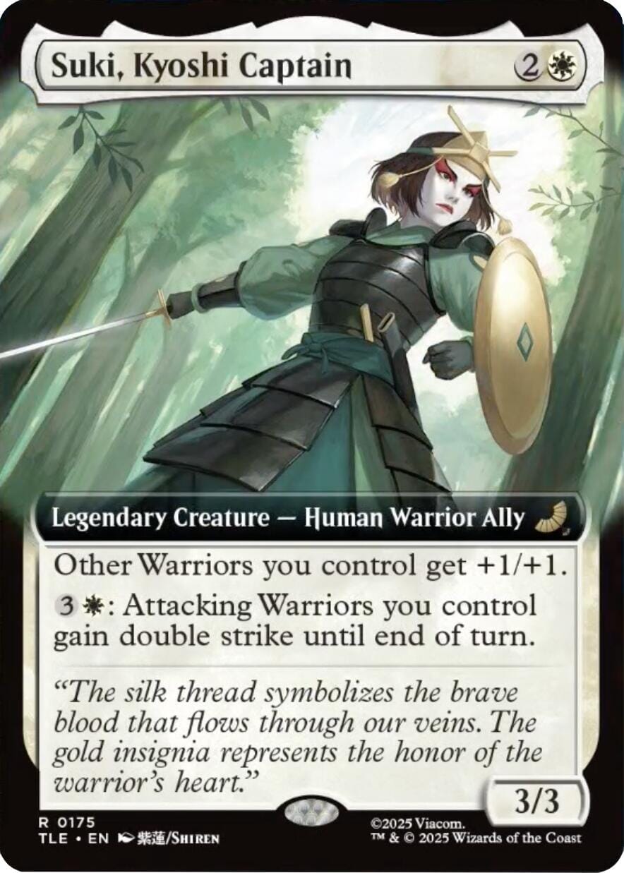 Suki, Kyoshi Captain (Extended Art) [Avatar: The Last Airbender: Eternal-Legal] MTG Single Magic: The Gathering  | Multizone: Comics And Games