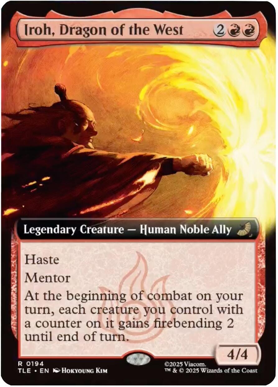Iroh, Dragon of the West (Extended Art) [Avatar: The Last Airbender: Eternal-Legal] MTG Single Magic: The Gathering  | Multizone: Comics And Games