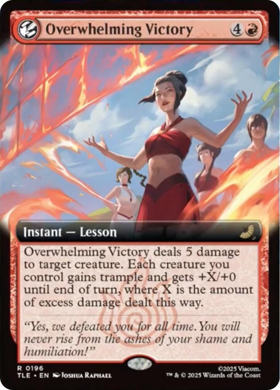 Overwhelming Victory (Extended Art) [Avatar: The Last Airbender: Eternal-Legal] MTG Single Magic: The Gathering  | Multizone: Comics And Games