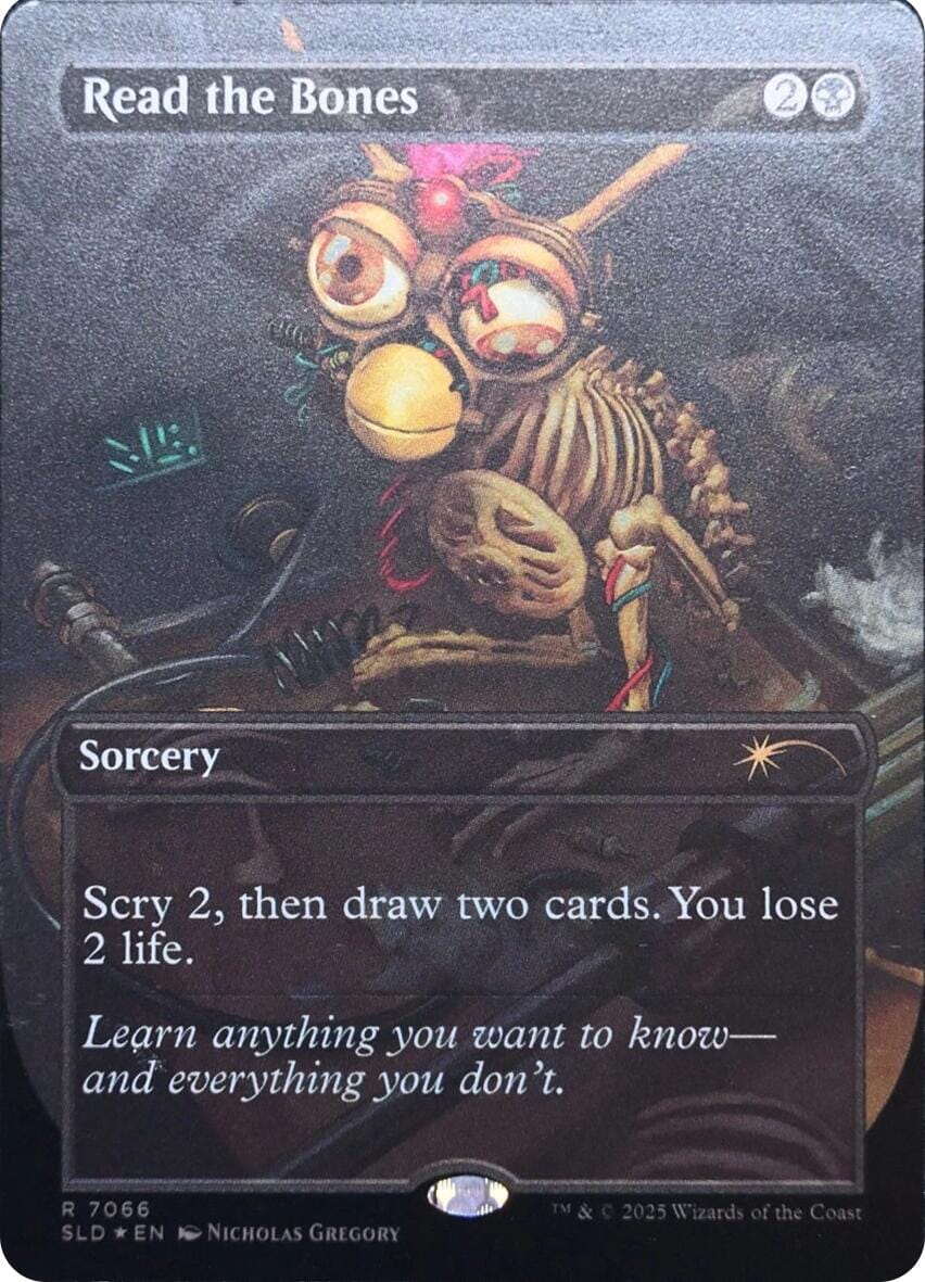 Read the Bones (Rainbow Foil) [Secret Lair Drop Series] MTG Single Magic: The Gathering  | Multizone: Comics And Games