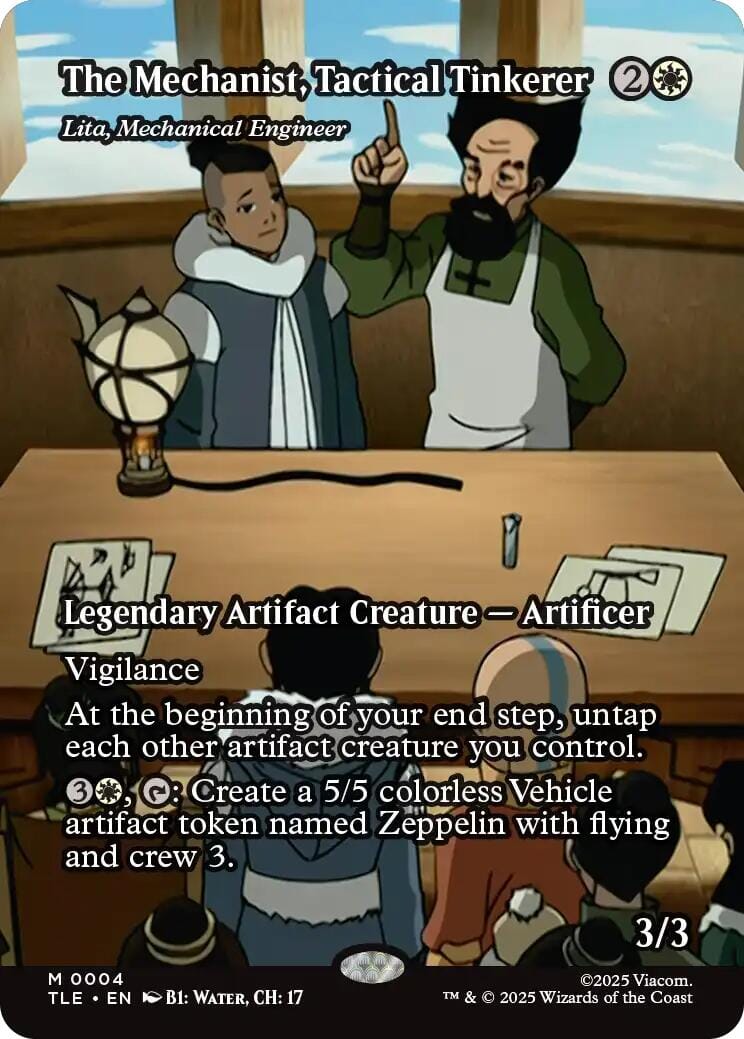 The Mechanist, Tactical Tinkerer - Lita, Mechanical Engineer (Borderless) [Avatar: The Last Airbender: Eternal-Legal] MTG Single Magic: The Gathering  | Multizone: Comics And Games