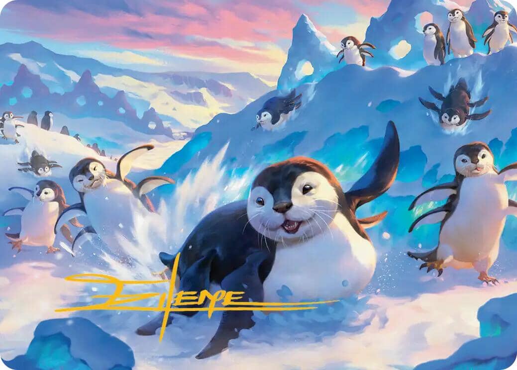 Otter-Penguin Art Card (Gold-Stamped Signature) [Avatar: The Last Airbender Art Series] MTG Single Magic: The Gathering  | Multizone: Comics And Games