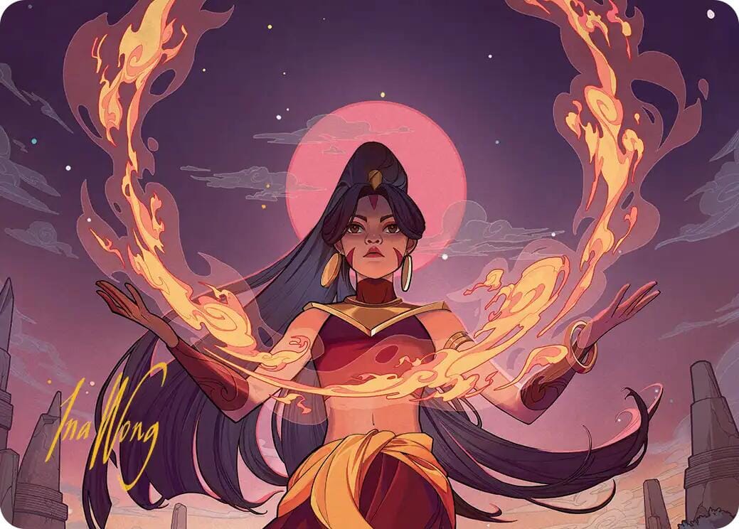 Firebending Student Art Card (Gold-Stamped Signature) [Avatar: The Last Airbender Art Series] MTG Single Magic: The Gathering  | Multizone: Comics And Games