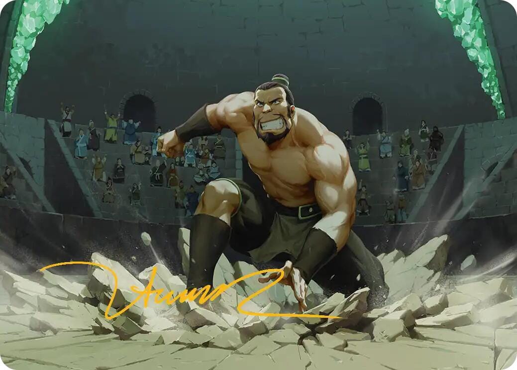 The Boulder, Ready to Rumble Art Card (Gold-Stamped Signature) [Avatar: The Last Airbender Art Series] MTG Single Magic: The Gathering  | Multizone: Comics And Games