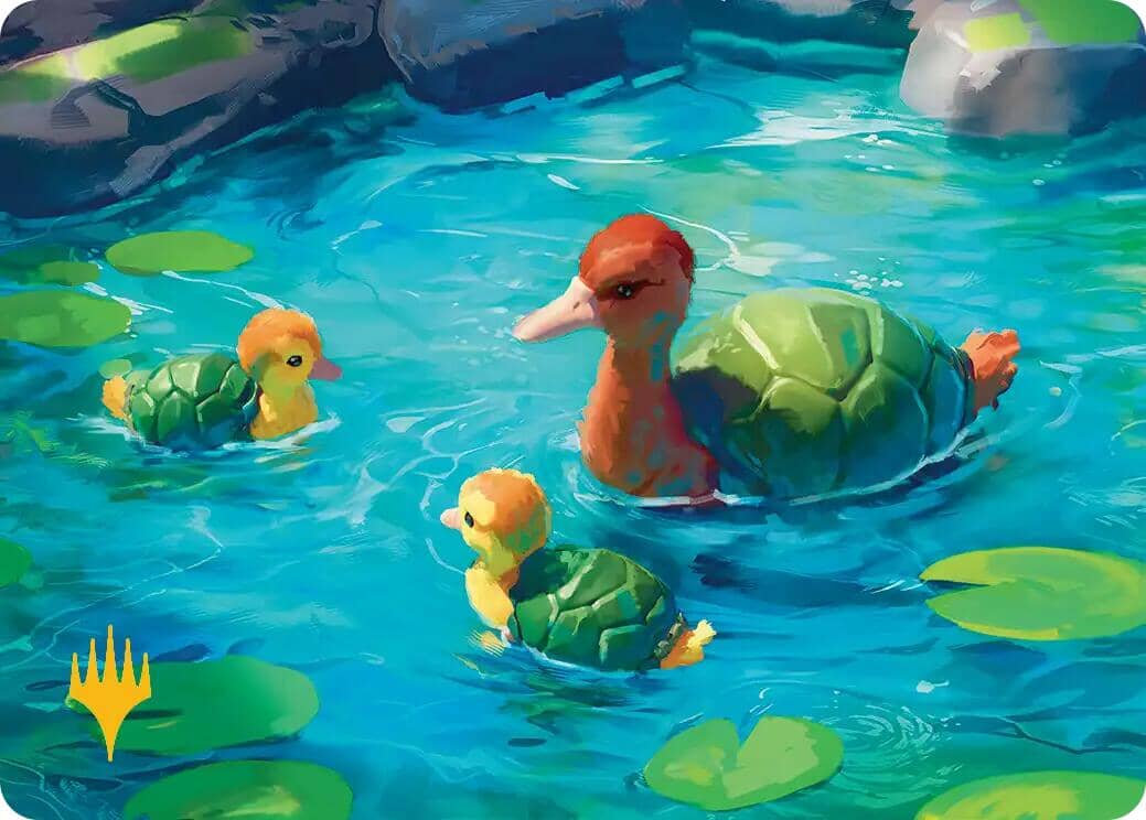 Turtle-Duck Art Card (Gold-Stamped Planeswalker Symbol) [Avatar: The Last Airbender Art Series] MTG Single Magic: The Gathering  | Multizone: Comics And Games