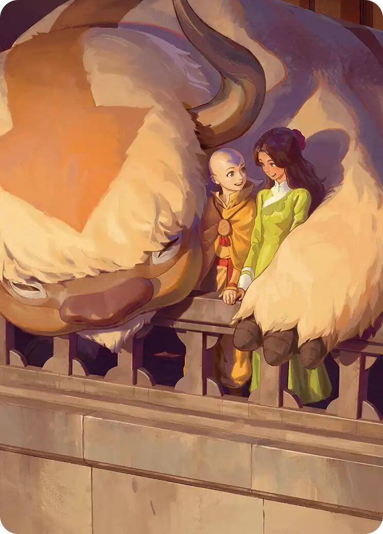 Aang and Katara Art Card [Avatar: The Last Airbender Art Series] MTG Single Magic: The Gathering  | Multizone: Comics And Games