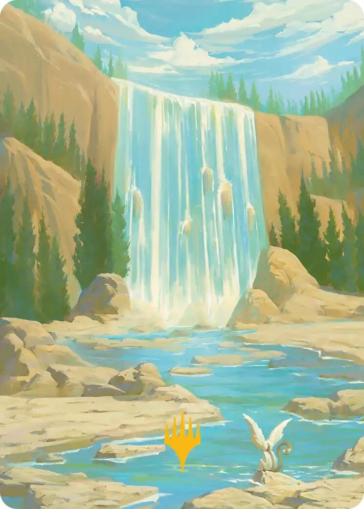 Island Art Card (Gold-Stamped Signature) [Avatar: The Last Airbender Art Series] MTG Single Magic: The Gathering  | Multizone: Comics And Games