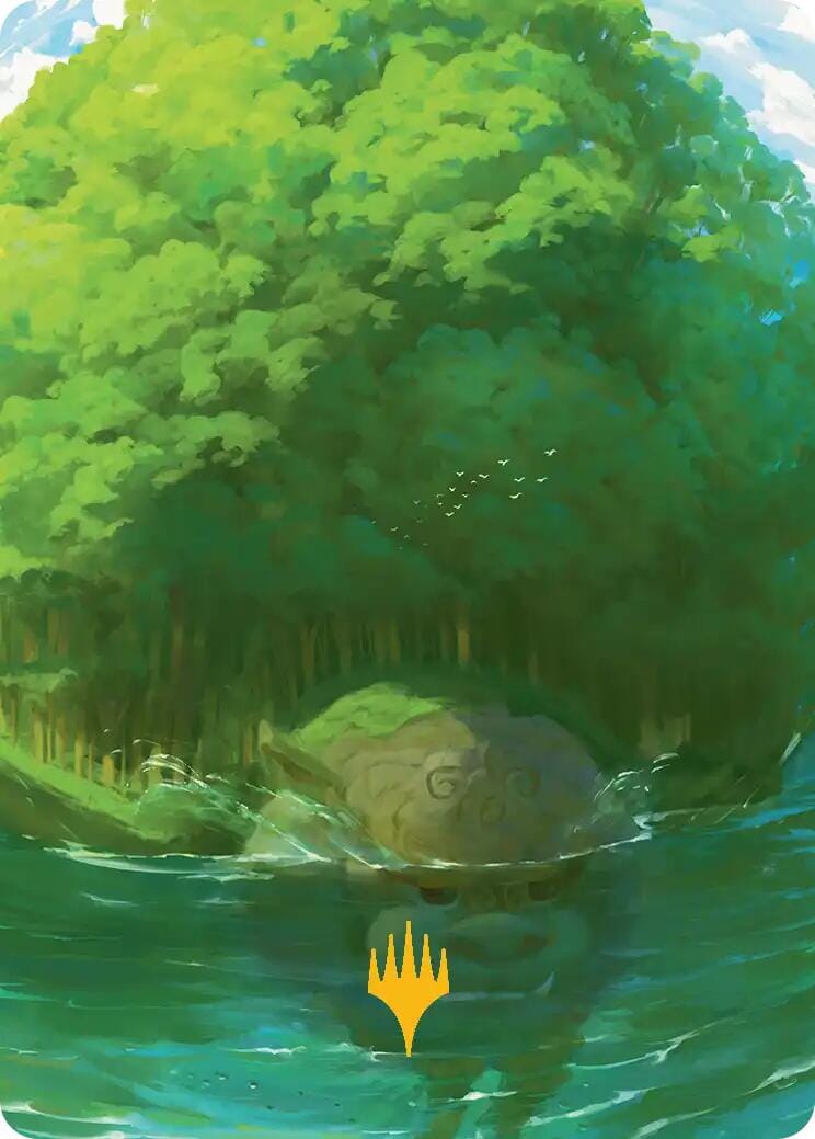 Forest Art Card (Gold-Stamped Planeswalker Symbol) [Avatar: The Last Airbender Art Series] MTG Single Magic: The Gathering  | Multizone: Comics And Games