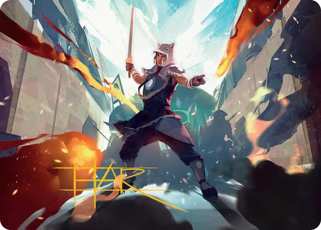 Sokka, Tenacious Tactician Art Card (Gold-Stamped Signature) [Avatar: The Last Airbender Art Series] MTG Single Magic: The Gathering  | Multizone: Comics And Games