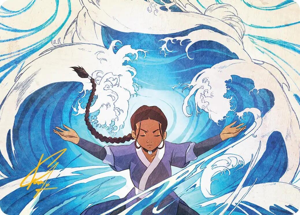 Katara, Water Tribe's Hope Art Card (Gold-Stamped Signature) [Avatar: The Last Airbender Art Series] MTG Single Magic: The Gathering  | Multizone: Comics And Games