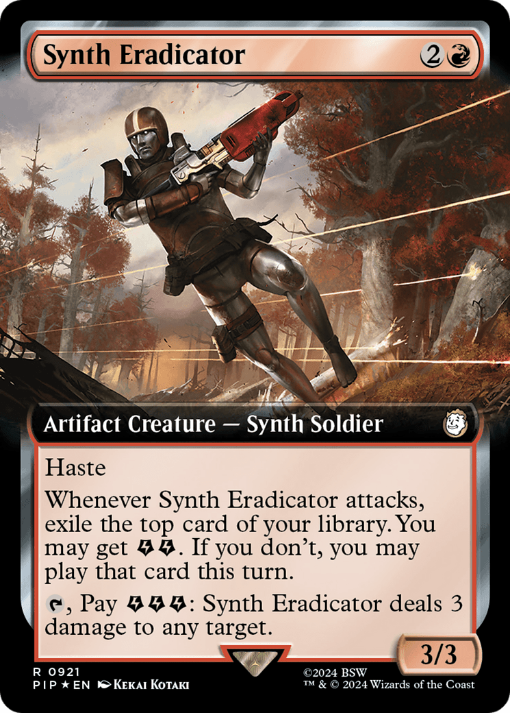 Synth Eradicator (Extended Art) (Surge Foil) [Fallout] MTG Single Magic: The Gathering  | Multizone: Comics And Games