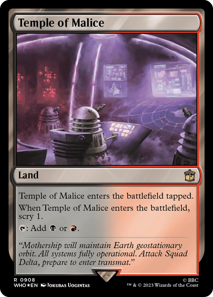 Temple of Malice (Surge Foil) [Doctor Who] MTG Single Magic: The Gathering  | Multizone: Comics And Games