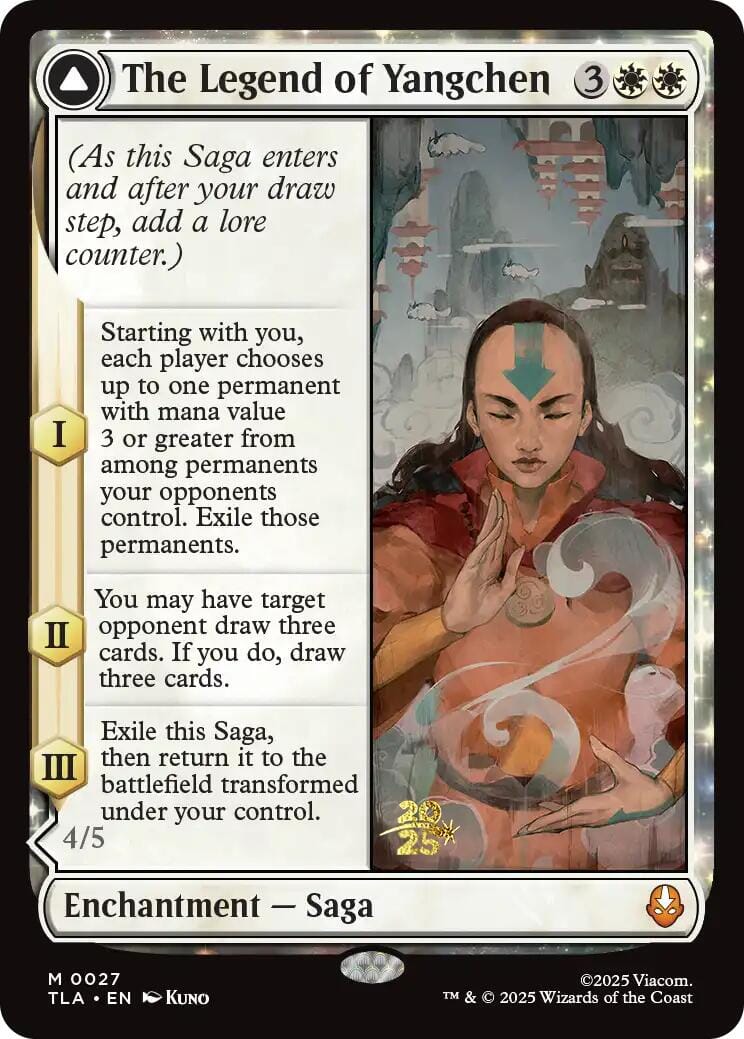 The Legend of Yangchen [Avatar: The Last Airbender Prerelease Cards] MTG Single Magic: The Gathering  | Multizone: Comics And Games