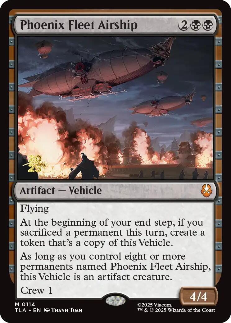 Phoenix Fleet Airship [Avatar: The Last Airbender Prerelease Cards] MTG Single Magic: The Gathering  | Multizone: Comics And Games