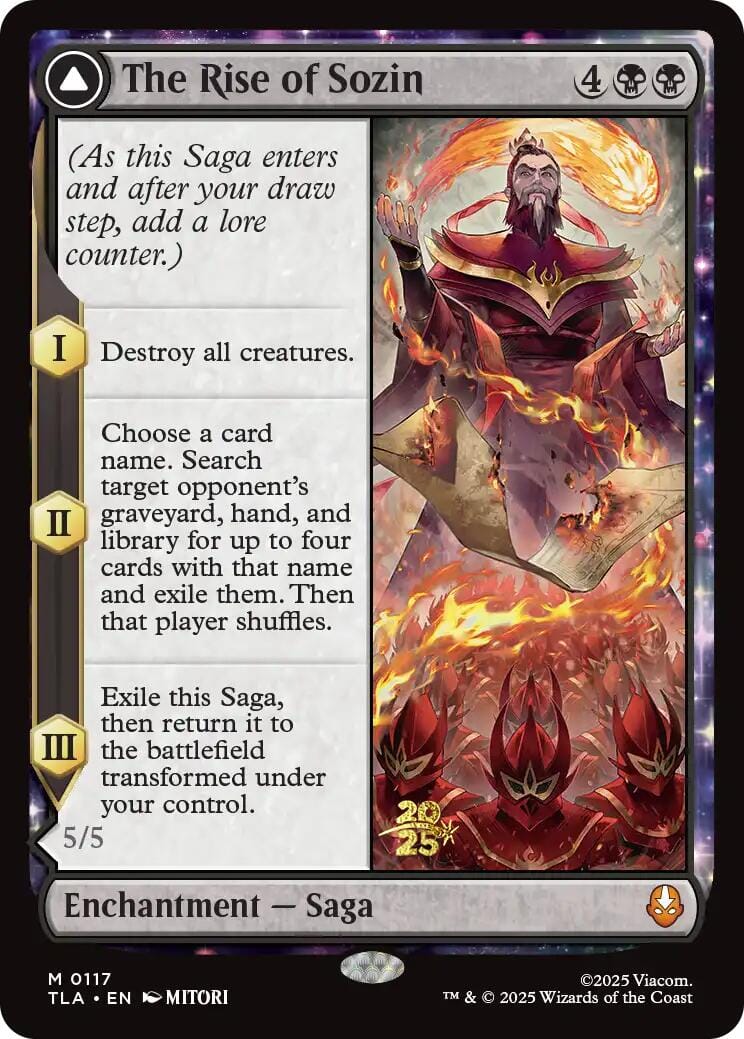 The Rise of Sozin [Avatar: The Last Airbender Prerelease Cards] MTG Single Magic: The Gathering  | Multizone: Comics And Games
