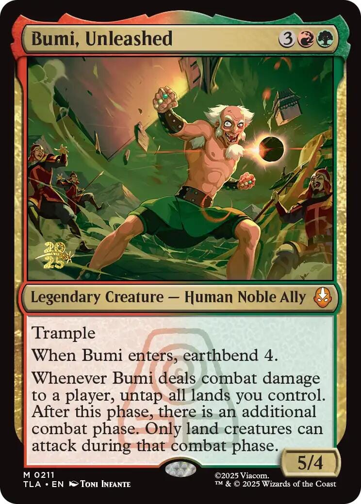 Bumi, Unleashed [Avatar: The Last Airbender Prerelease Cards] MTG Single Magic: The Gathering  | Multizone: Comics And Games