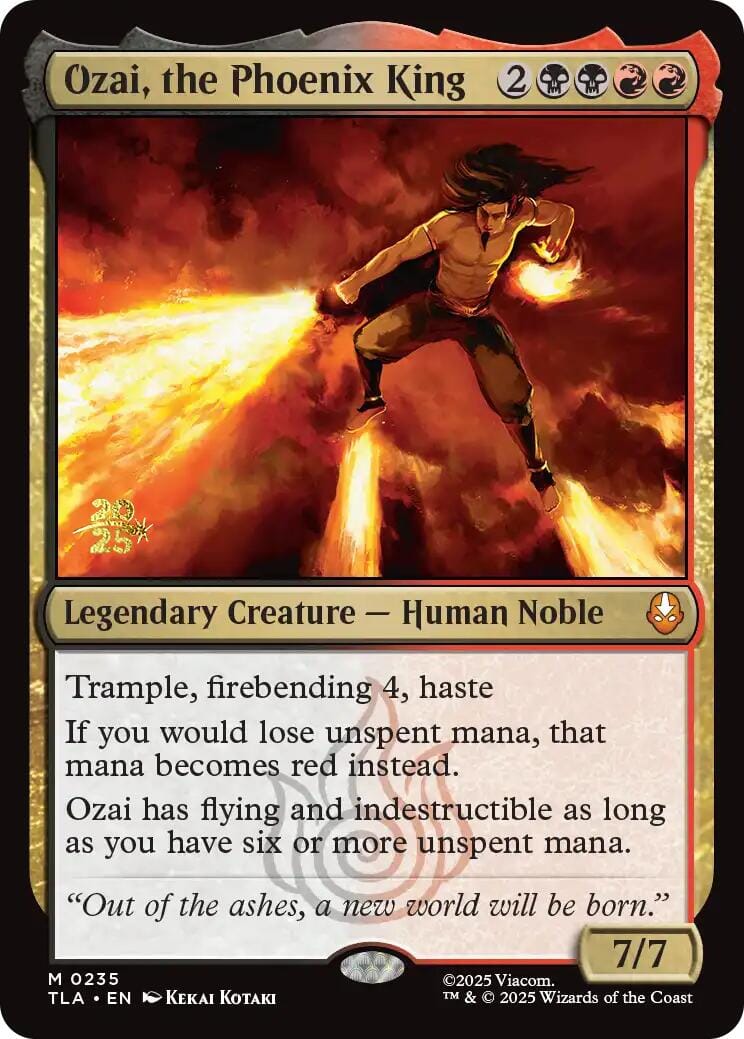 Ozai, the Phoenix King [Avatar: The Last Airbender Prerelease Cards] MTG Single Magic: The Gathering  | Multizone: Comics And Games