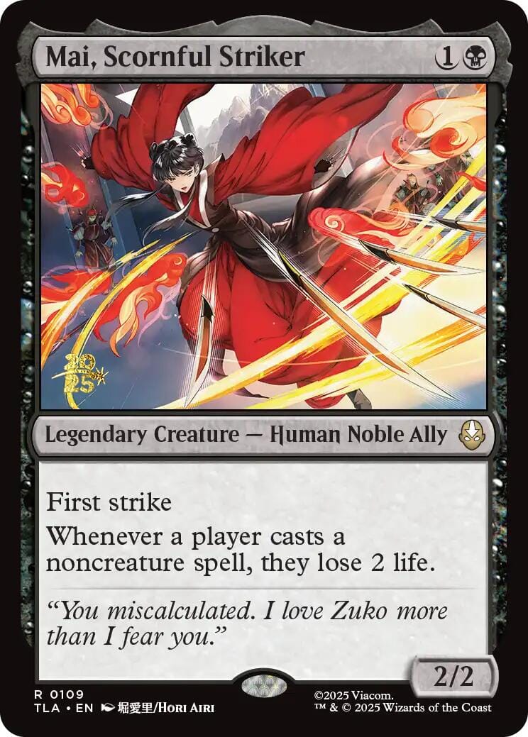 Mai, Scornful Striker [Avatar: The Last Airbender Prerelease Cards] MTG Single Magic: The Gathering  | Multizone: Comics And Games
