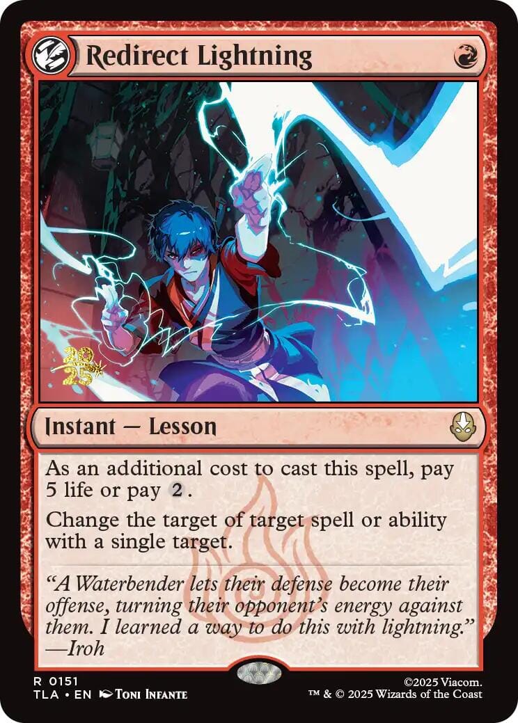 Redirect Lightning [Avatar: The Last Airbender Prerelease Cards] MTG Single Magic: The Gathering  | Multizone: Comics And Games
