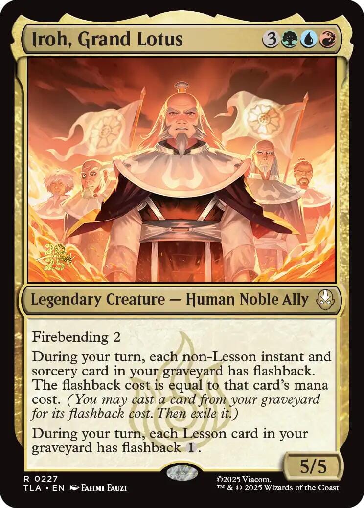 Iroh, Grand Lotus [Avatar: The Last Airbender Prerelease Cards] MTG Single Magic: The Gathering  | Multizone: Comics And Games