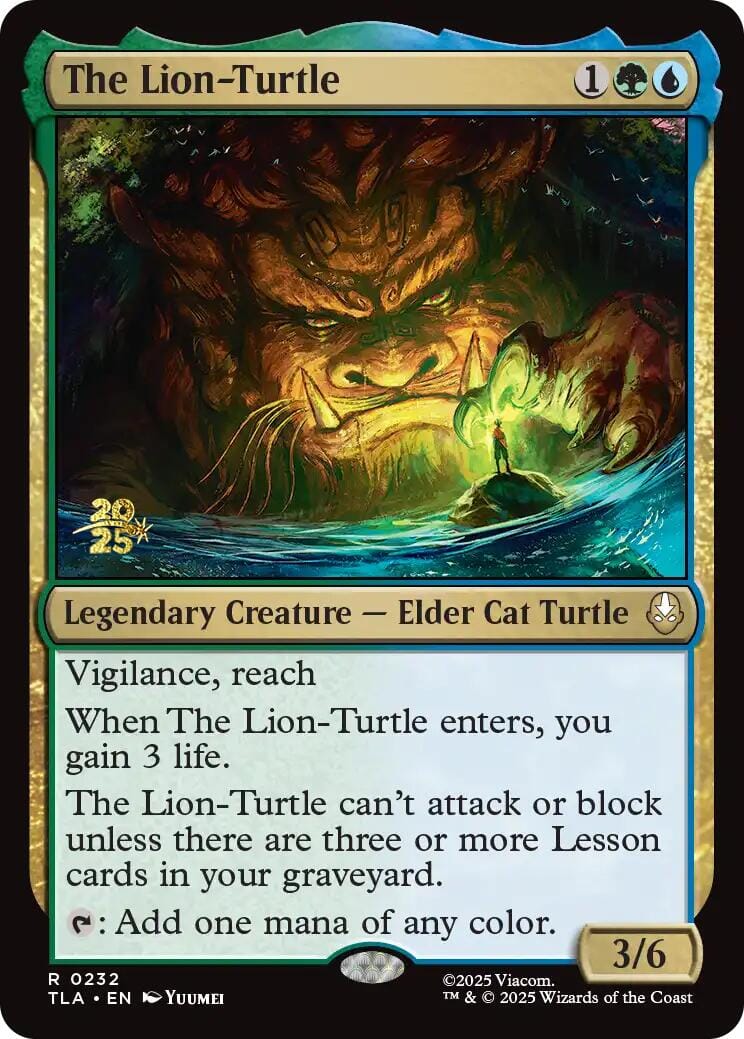 The Lion-Turtle [Avatar: The Last Airbender Prerelease Cards] MTG Single Magic: The Gathering  | Multizone: Comics And Games