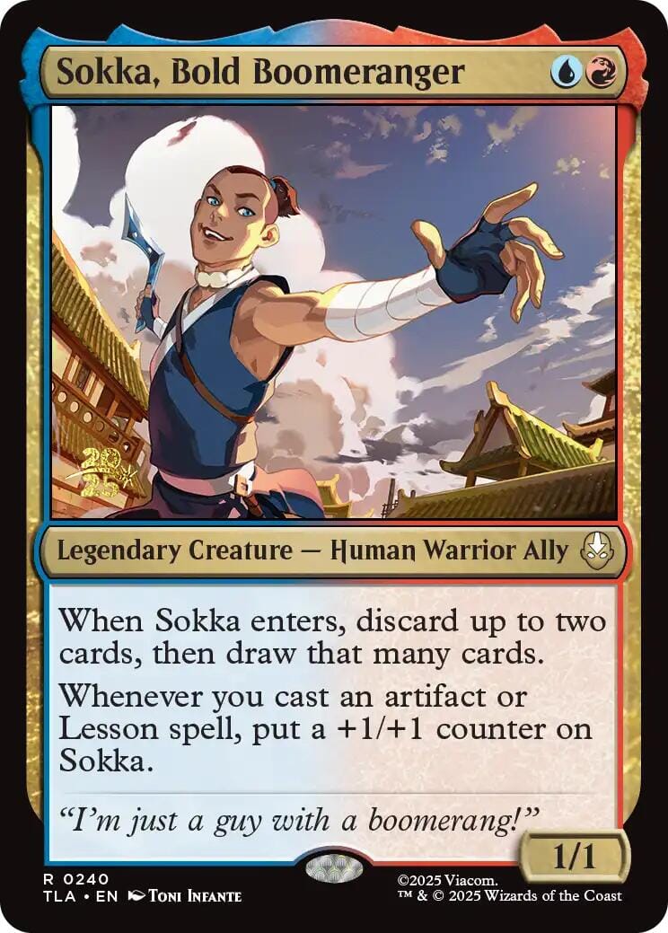 Sokka, Bold Boomeranger [Avatar: The Last Airbender Prerelease Cards] MTG Single Magic: The Gathering  | Multizone: Comics And Games