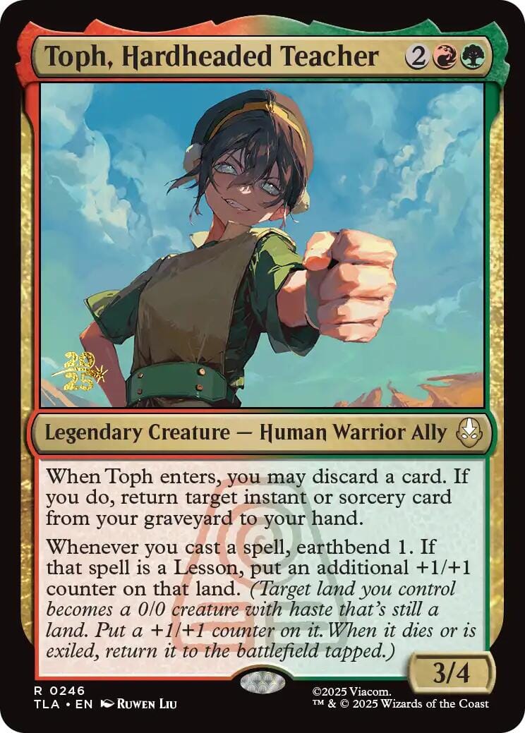 Toph, Hardheaded Teacher [Avatar: The Last Airbender Prerelease Cards] MTG Single Magic: The Gathering  | Multizone: Comics And Games