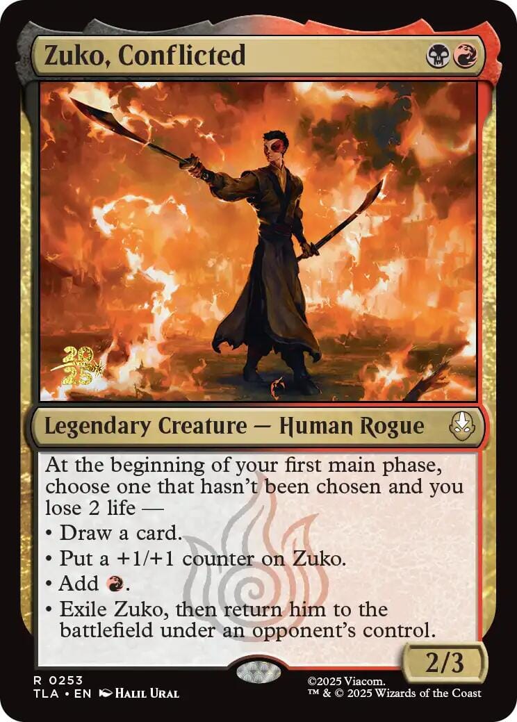 Zuko, Conflicted [Avatar: The Last Airbender Prerelease Cards] MTG Single Magic: The Gathering  | Multizone: Comics And Games
