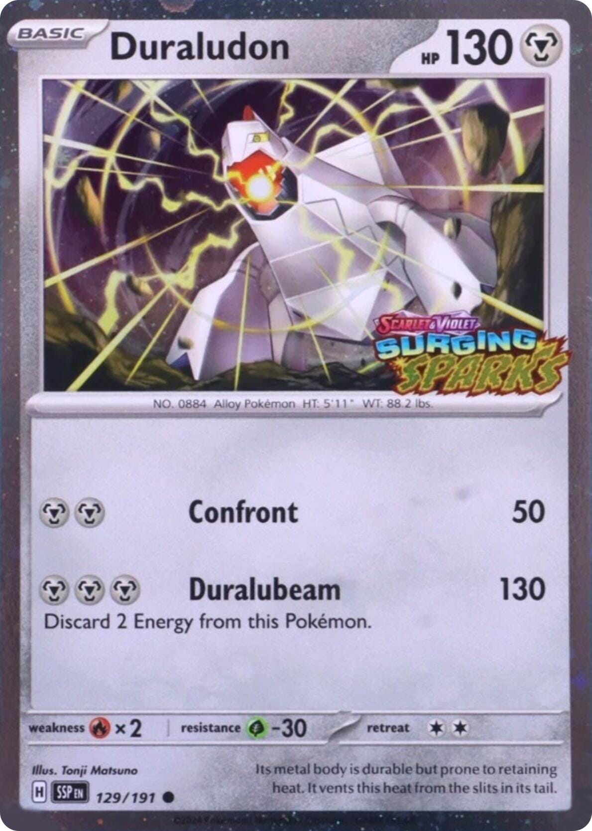 Duraludon (129/191) (Surging Sparks Stamp) [Scarlet & Violet: Surging Sparks] Pokemon Single Pokémon  | Multizone: Comics And Games