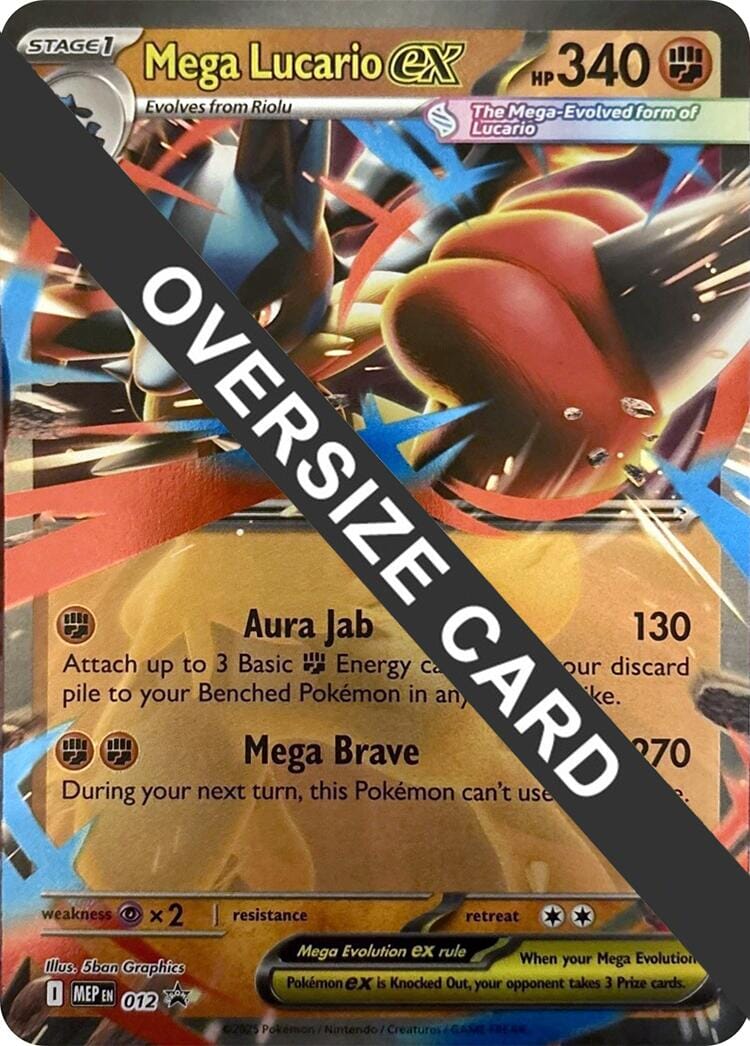 Mega Lucario ex (012) (Jumbo Card) [Mega Evolution Promo] Pokemon Single Pokémon  | Multizone: Comics And Games