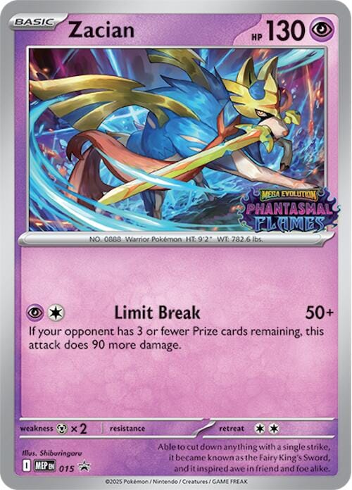 Zacian (015) (Prerelease) [Mega Evolution Promo] Pokemon Single Pokémon  | Multizone: Comics And Games