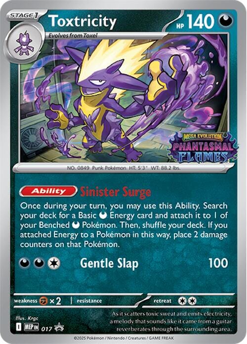 Toxtricity (017) (Prerelease) [Mega Evolution Promo] Pokemon Single Pokémon  | Multizone: Comics And Games